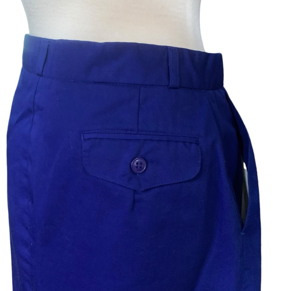 ❤️Vintage blue button down pencil skirt size 14 with pockets - Picture 5 of 7